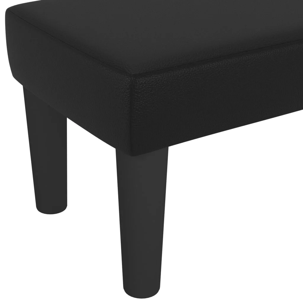 bænk 100x30x30 cm kunstlæder sort - Image 5