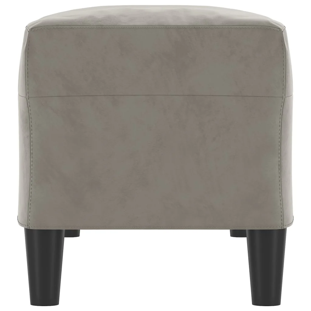bænk 100x35x41 cm fløjl lysegrå - Image 4