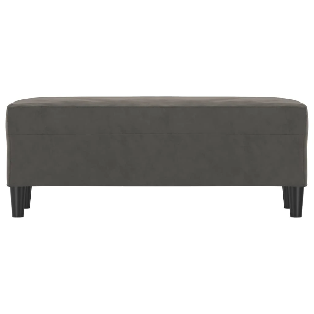 bænk 100x35x41 cm fløjl mørkegrå - Image 3