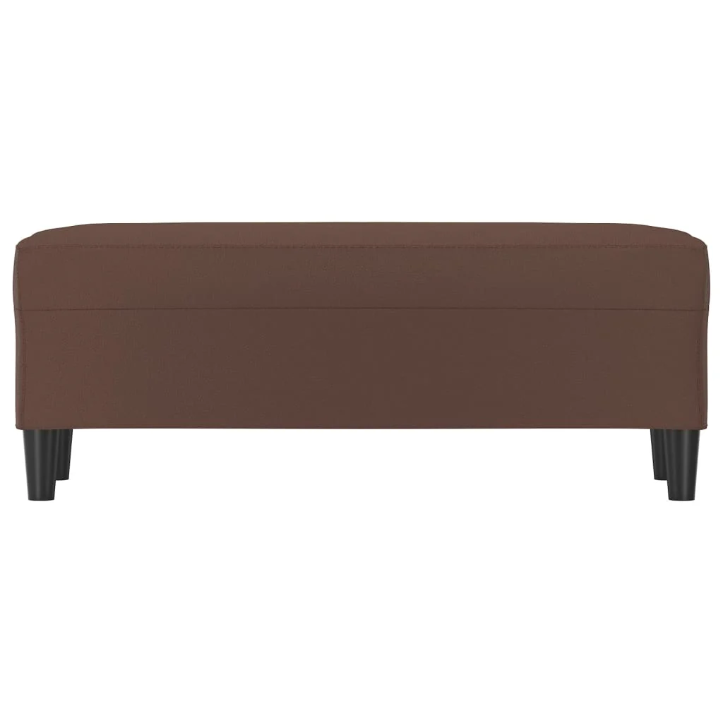 bænk 100x35x41 cm kunstlæder brun - Image 3