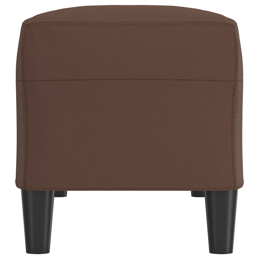 bænk 100x35x41 cm kunstlæder brun - Image 4