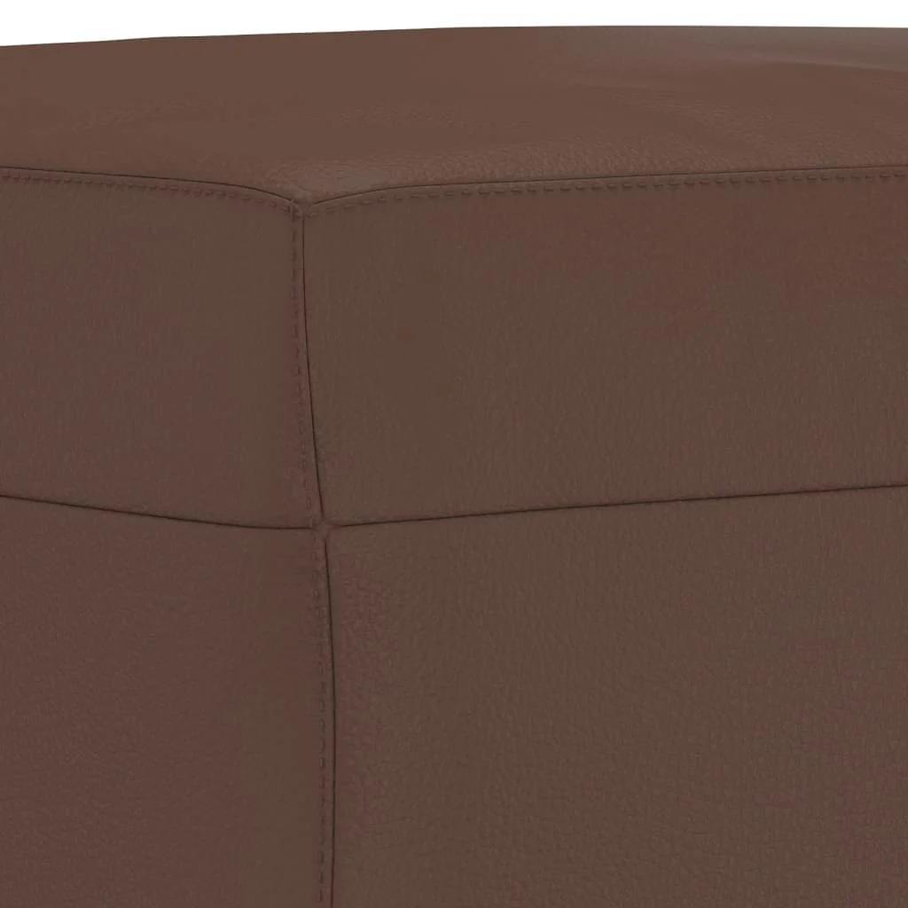 bænk 100x35x41 cm kunstlæder brun - Image 5