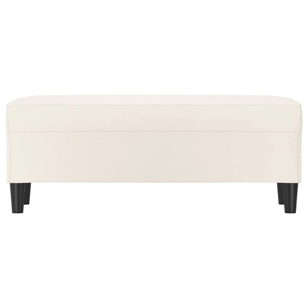 bænk 100x35x41 cm kunstlæder cremefarvet - Image 3