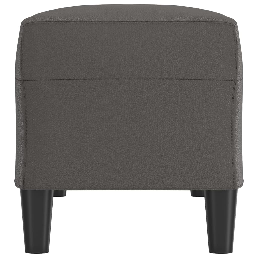 bænk 100x35x41 cm kunstlæder grå - Image 4