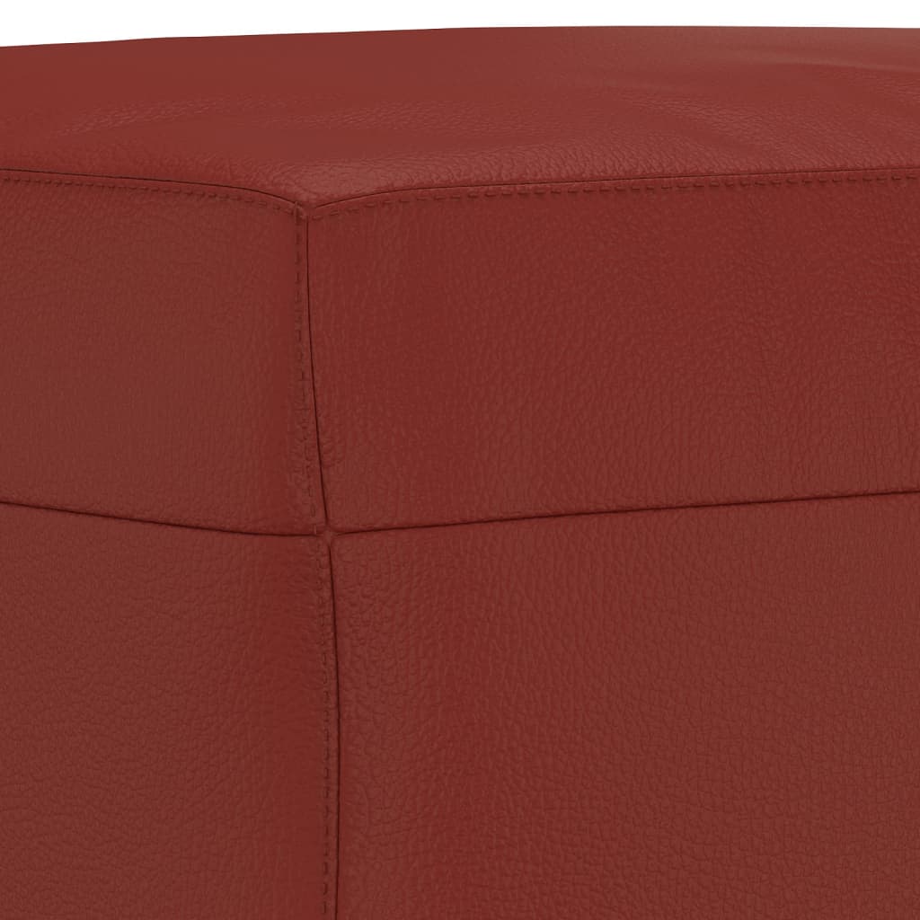 bænk 100x35x41 cm kunstlæder vinrød - Image 5
