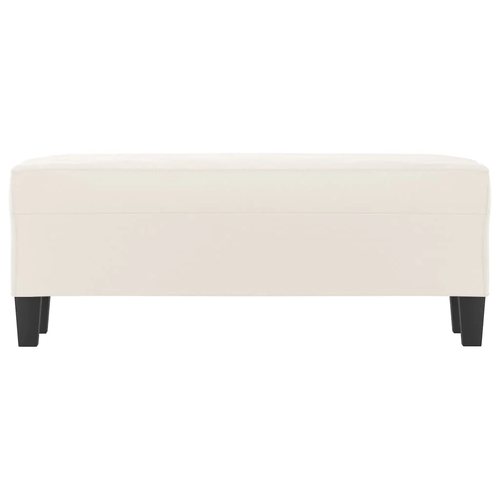 bænk 100x35x41 cm mikrofiberstof beige - Image 3