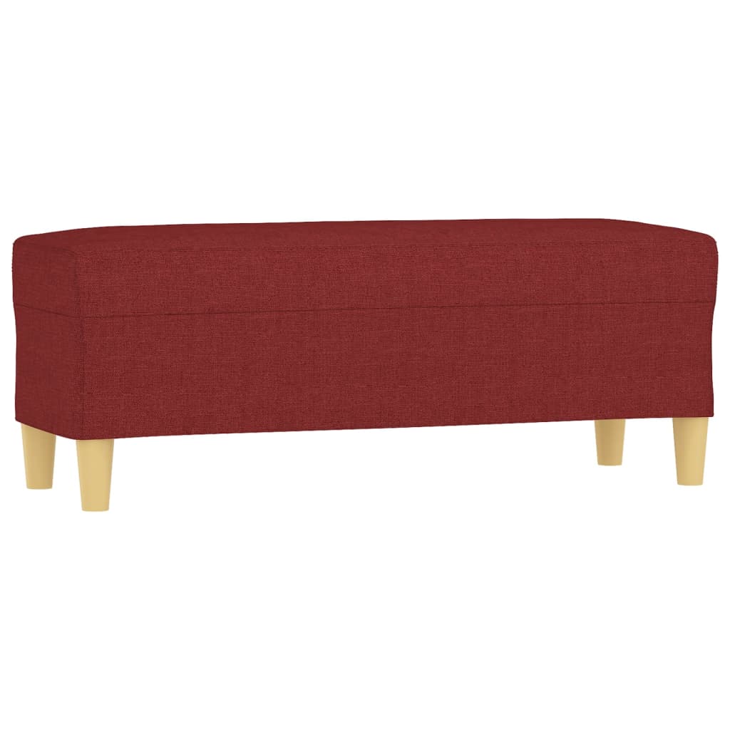 bænk 100x35x41 cm stof vinrød - Image 2