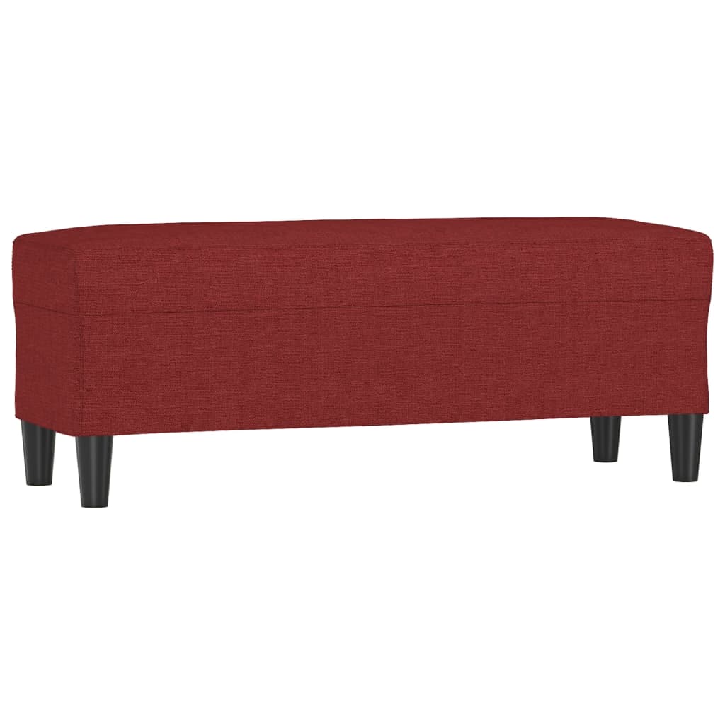 bænk 100x35x41 cm stof vinrød - Image 2