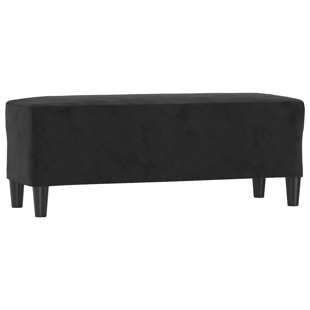 bænk 100x35x41 cm velour sort - Image 2