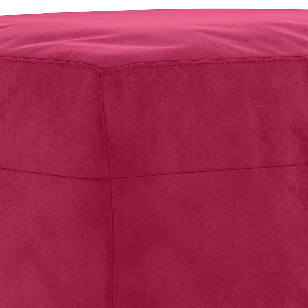 bænk 100x35x41 cm velour vinrød - Image 5