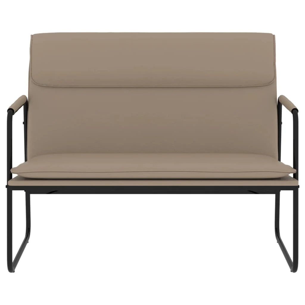 bænk 100x64x80 cm kunstlæder cappuccinofarvet - Image 3