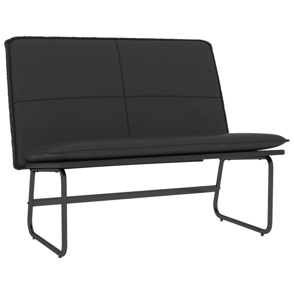 bænk 100x75x76 cm kunstlæder sort - Image 2