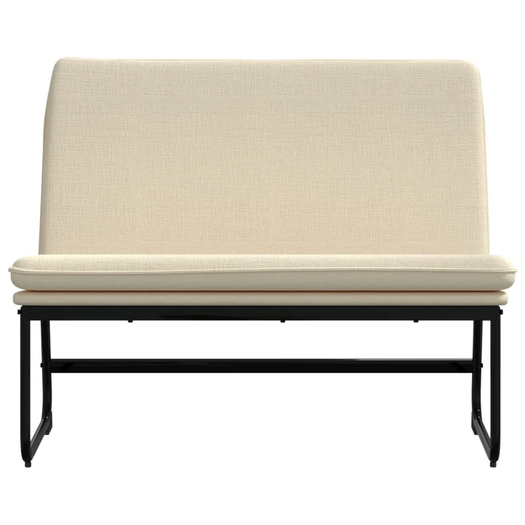 bænk 100x75x76 cm stof cremefarvet - Image 3