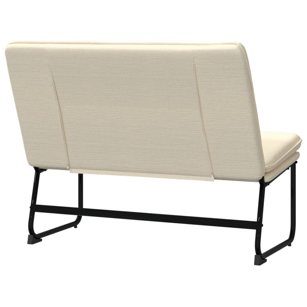 bænk 100x75x76 cm stof cremefarvet - Image 5