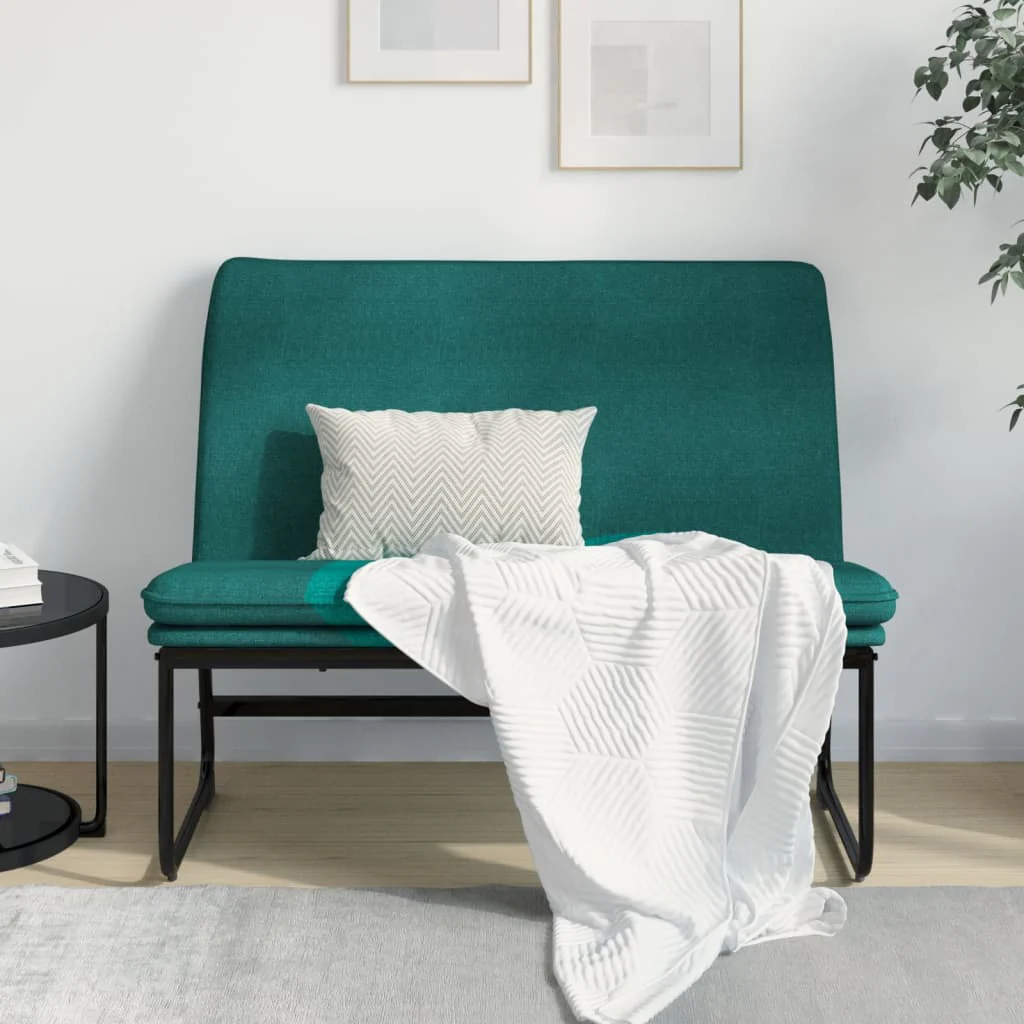 bænk 100x75x76 cm stof mørkegrøn