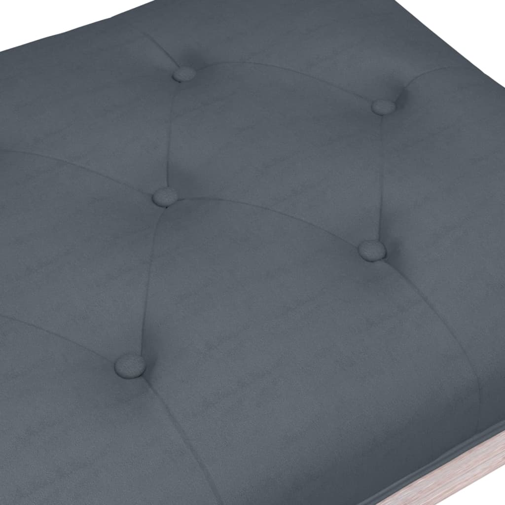 bænk 110x40x49 cm velour mørkegrå - Image 5