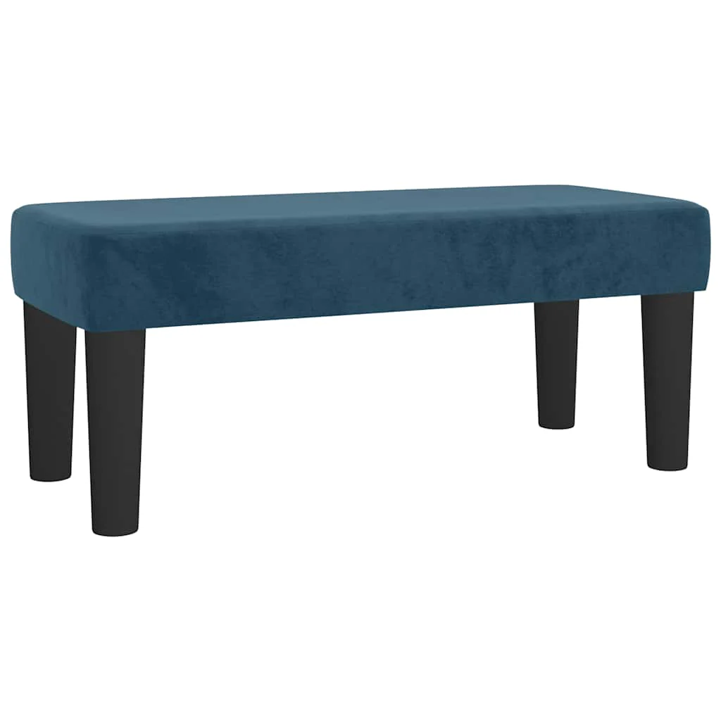 bænk 70x30x30 cm fløjl mørkeblå - Image 2