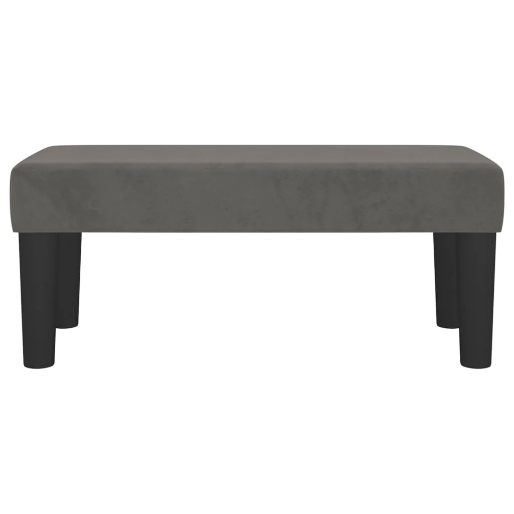 bænk 70x30x30 cm fløjl mørkegrå - Image 3