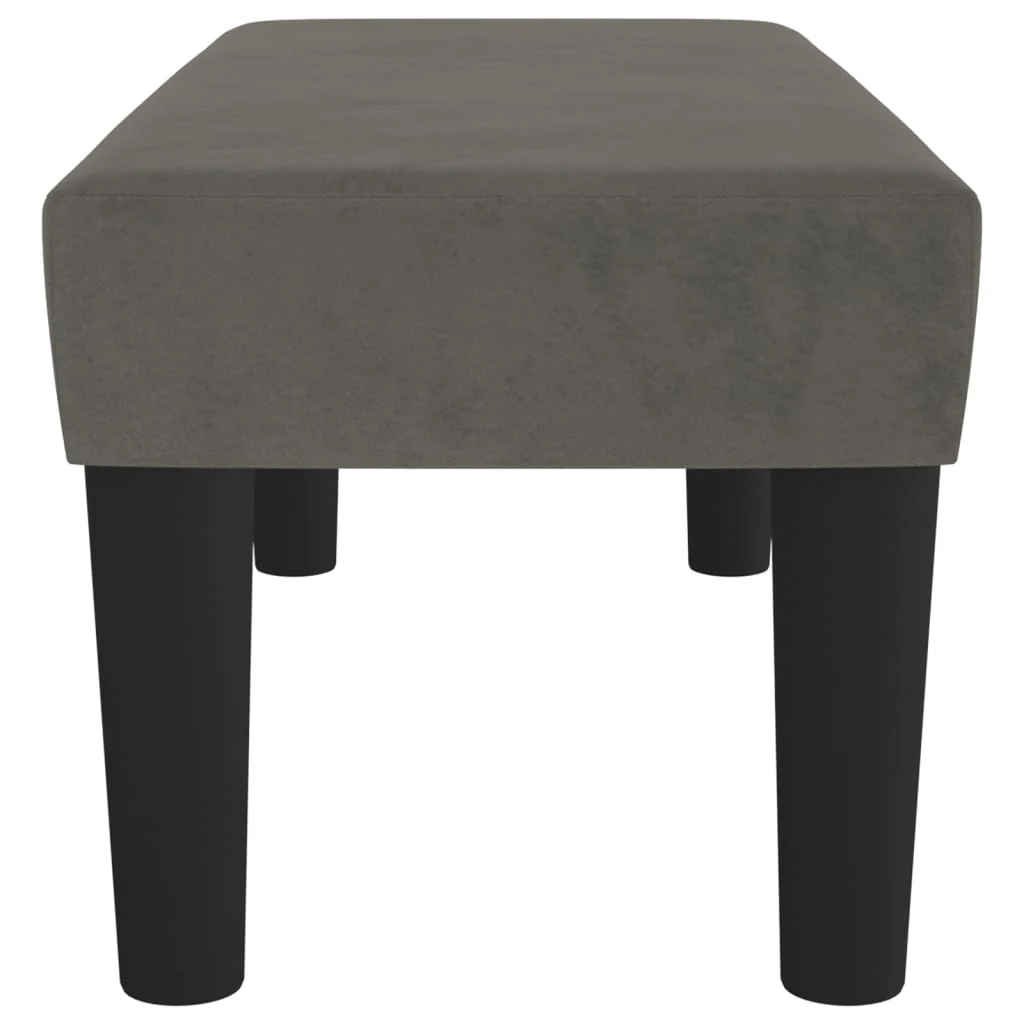 bænk 70x30x30 cm fløjl mørkegrå - Image 4