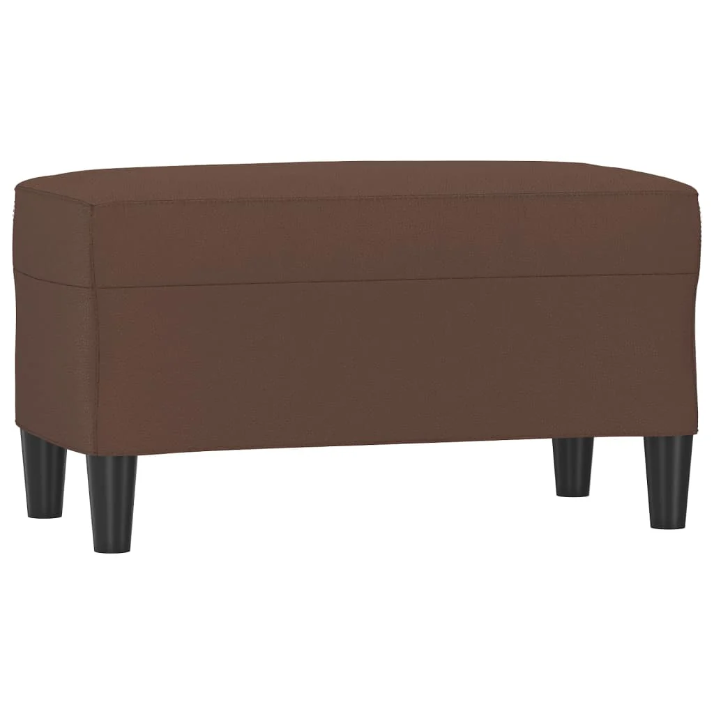 bænk 70x35x41 cm kunstlæder brun - Image 2
