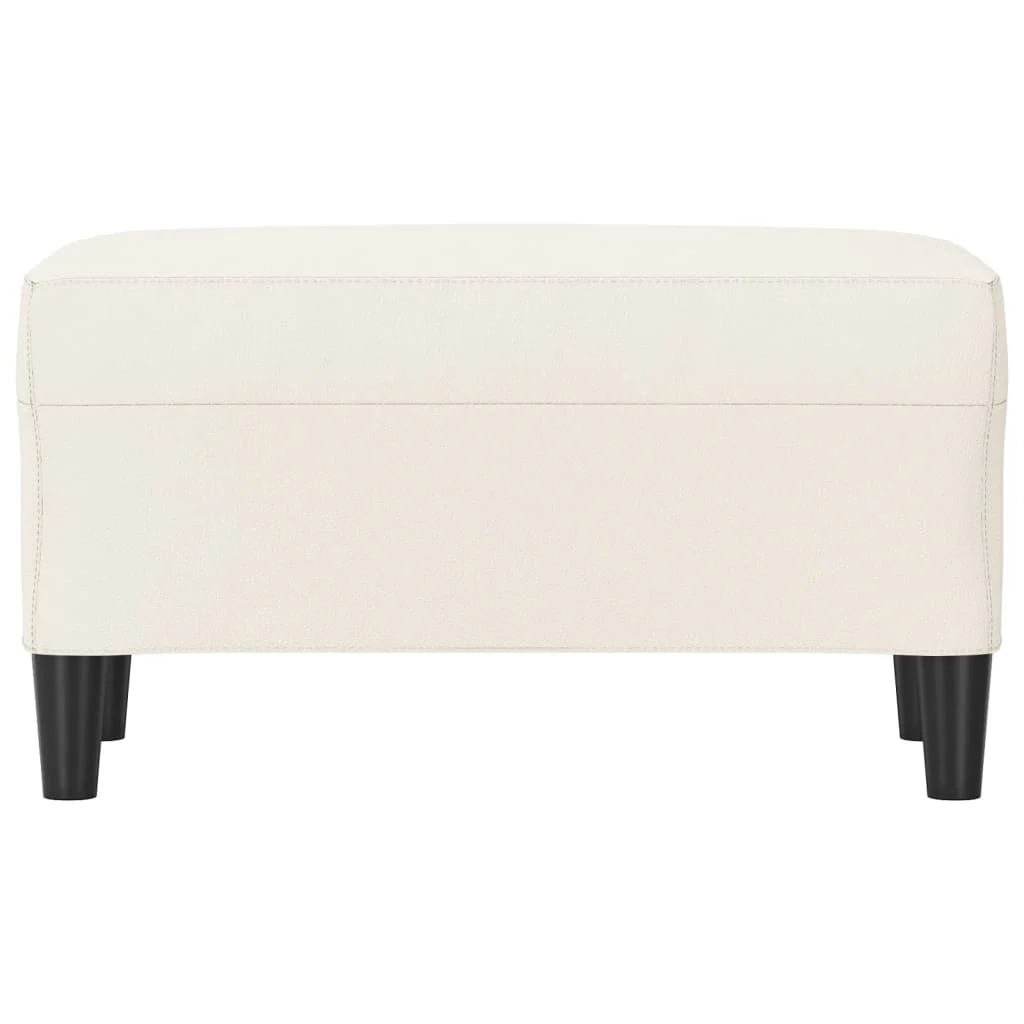 bænk 70x35x41 cm kunstlæder cremefarvet - Image 3