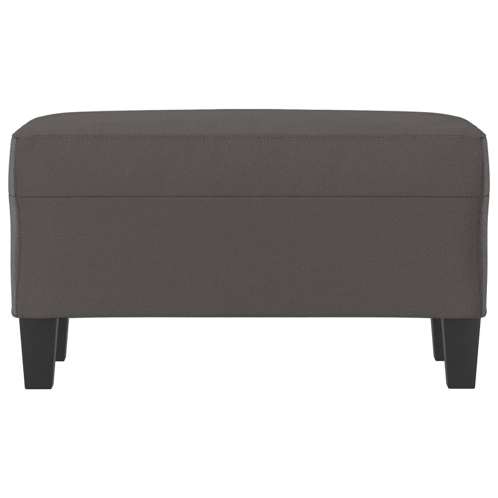 bænk 70x35x41 cm kunstlæder grå - Image 3