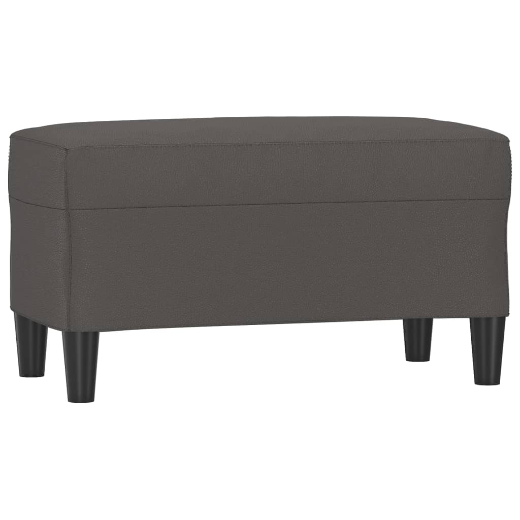 bænk 70x35x41 cm kunstlæder grå - Image 2