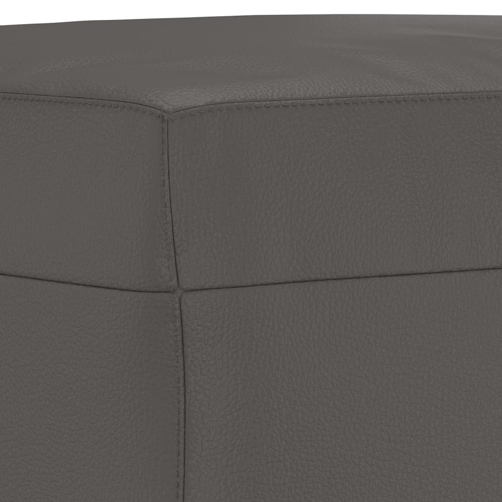 bænk 70x35x41 cm kunstlæder grå - Image 5