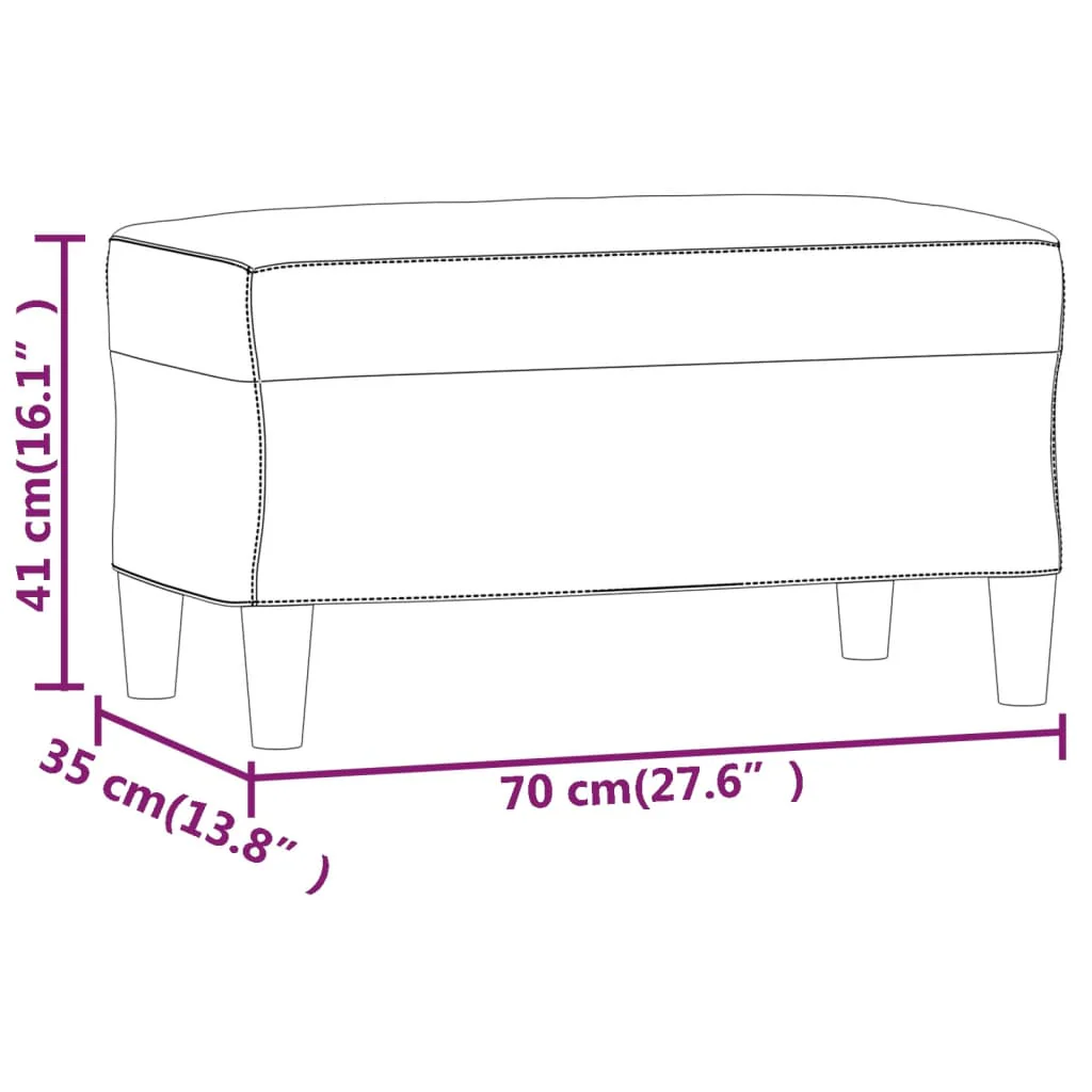 bænk 70x35x41 cm kunstlæder sort - Image 7