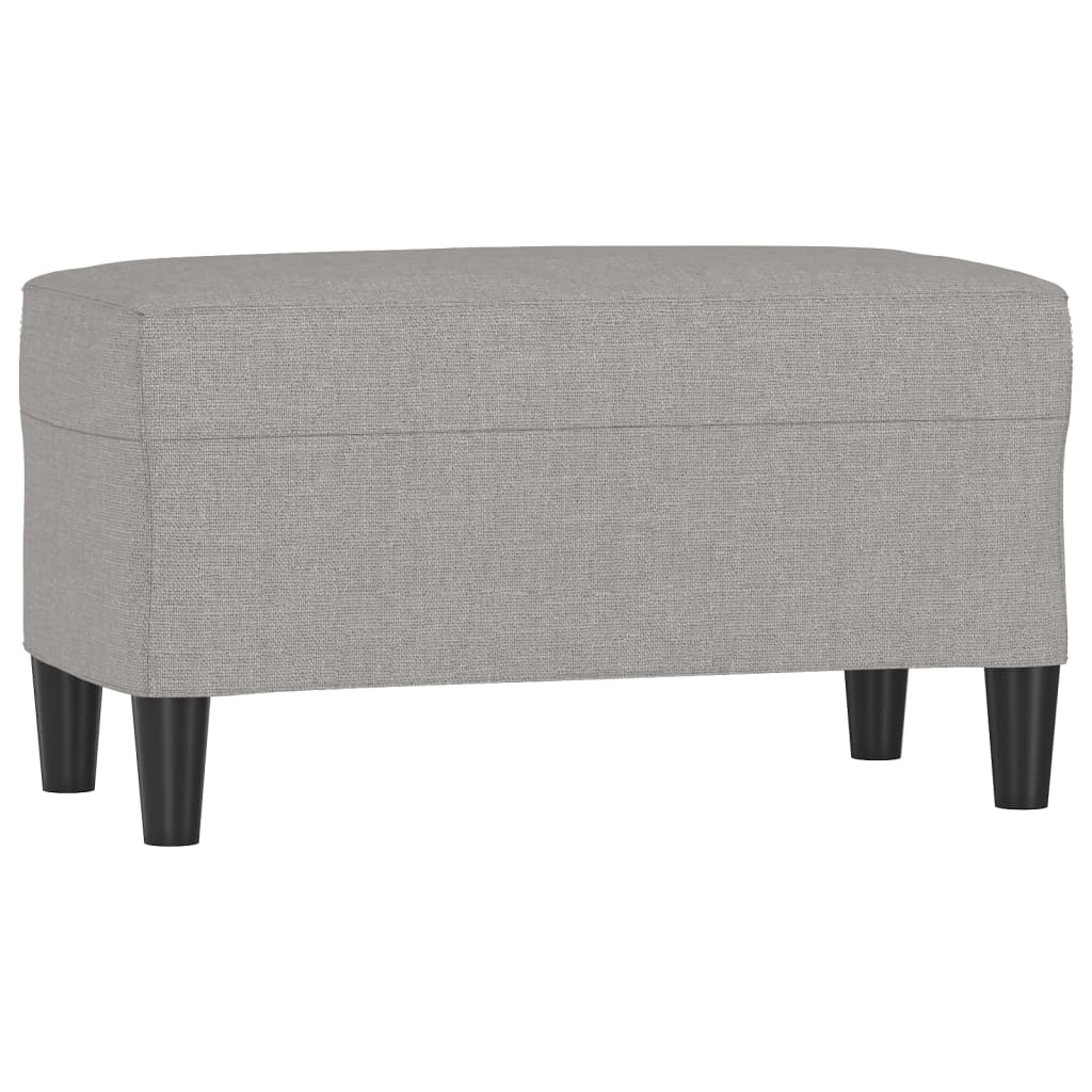 bænk 70x35x41 cm stof lysegrå - Image 2