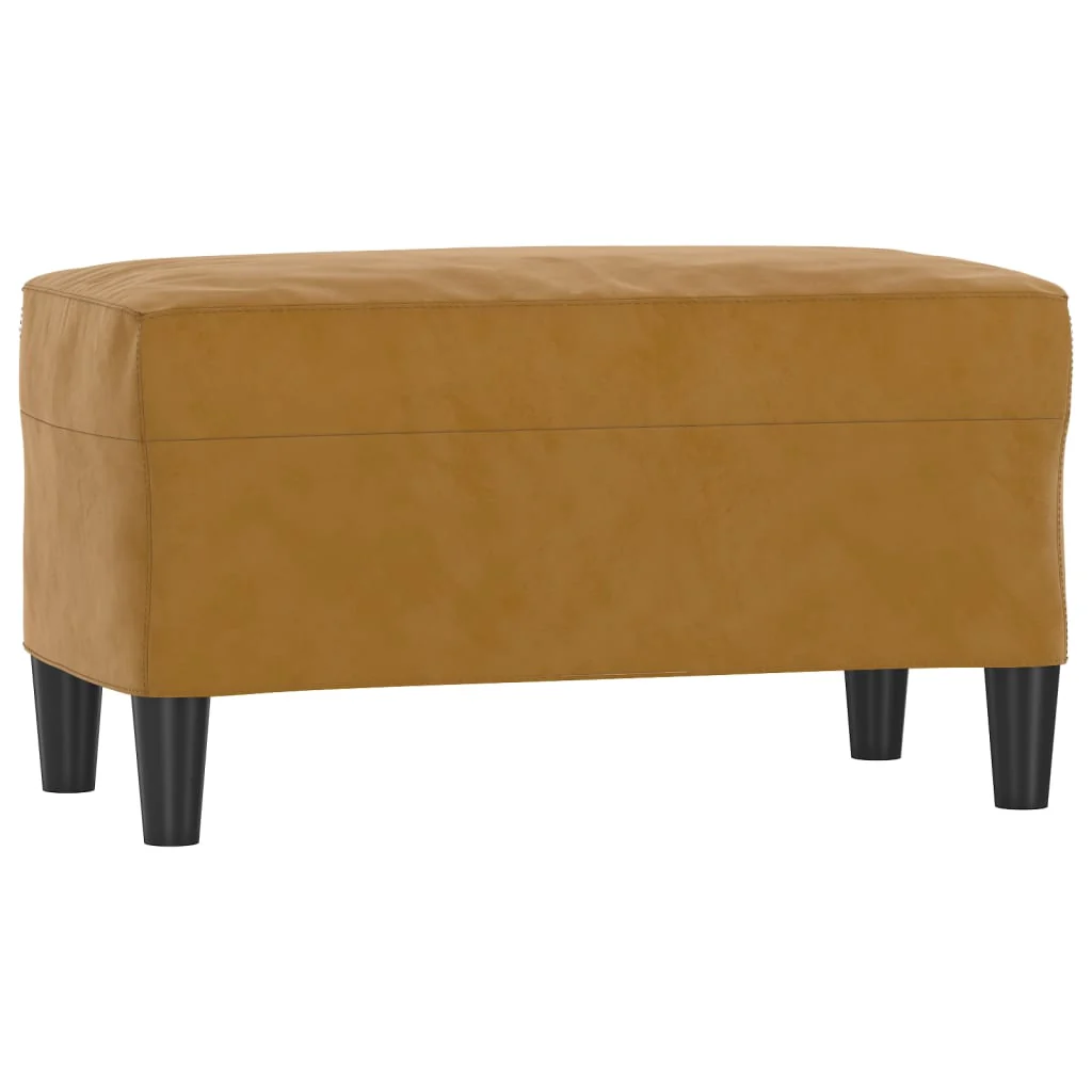 bænk 70x35x41 cm velour brun - Image 2