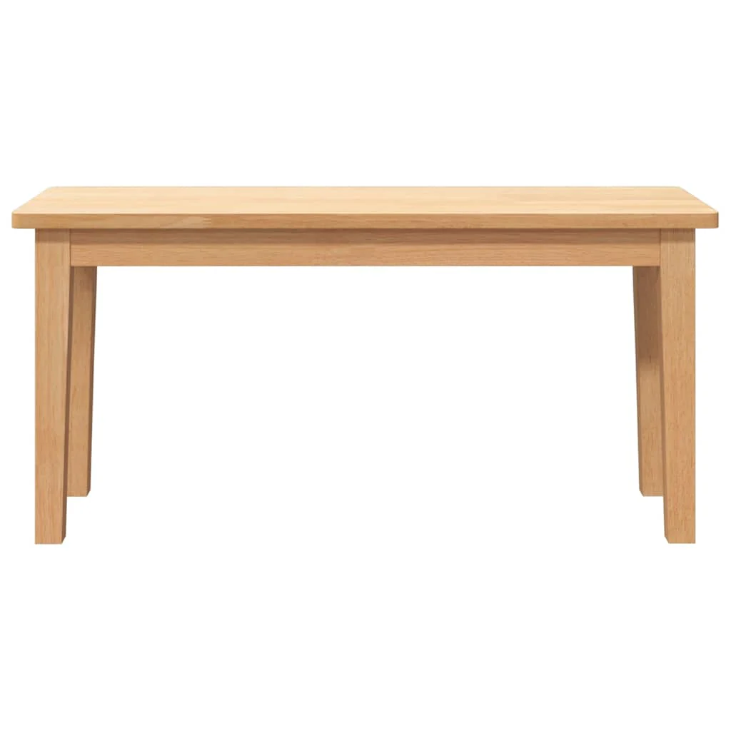 bænk 90 cm massivt gummitræ - Image 4