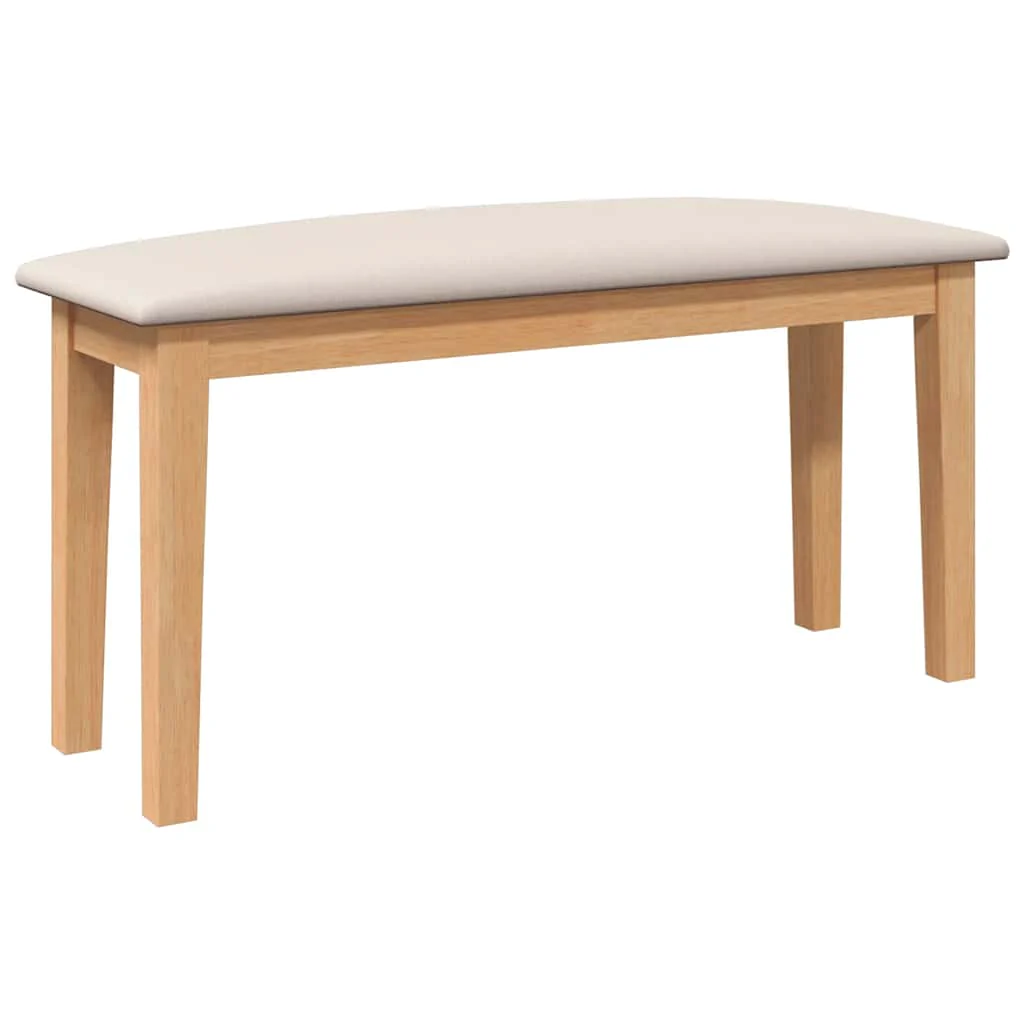 bænk 90 cm massivt gummitræ - Image 2