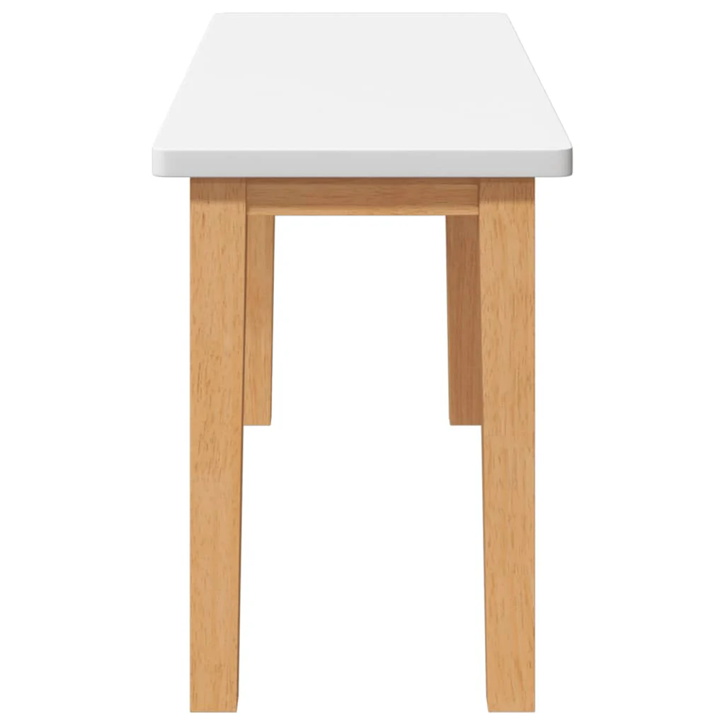 bænk 90 cm massivt gummitræ - Image 5