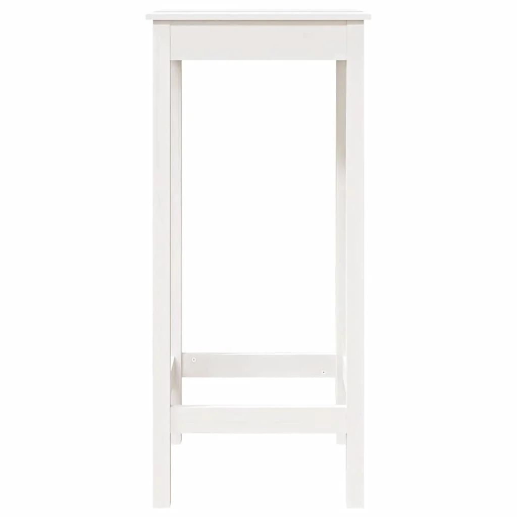 barbord 50x50x110 cm massivt fyrretræ hvid - Image 6