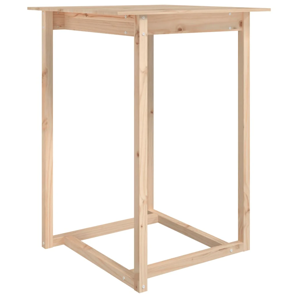 barbord 80x80x110 cm massivt fyrretræ - Image 2