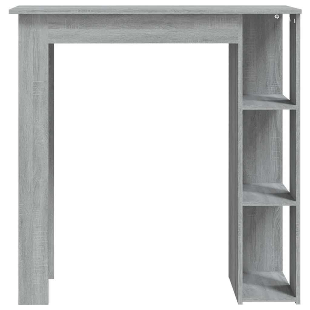 barbord m. hylde 102x50x103,5 cm konstrueret træ grå sonoma-eg - Image 3