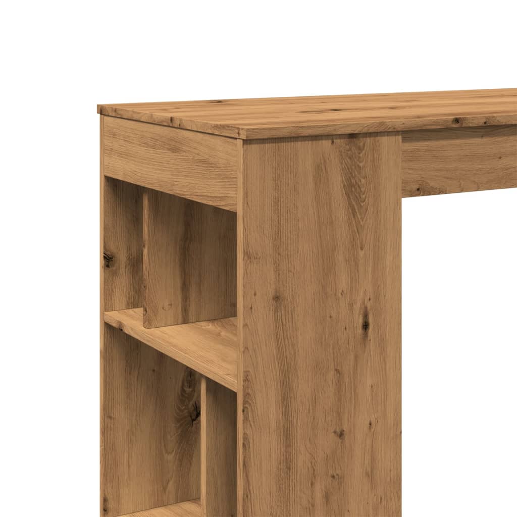 barbord m. stativer 102x50x103,5 cm konstrueret træ egetræslook - Image 7