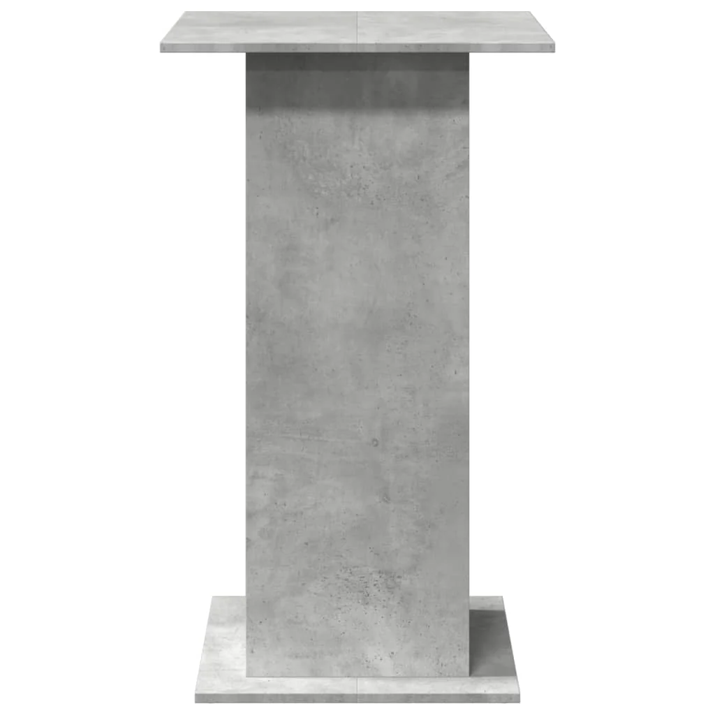 barbord med opbevaring 60x60x102 cm konstrueret træ betongrå - Image 5