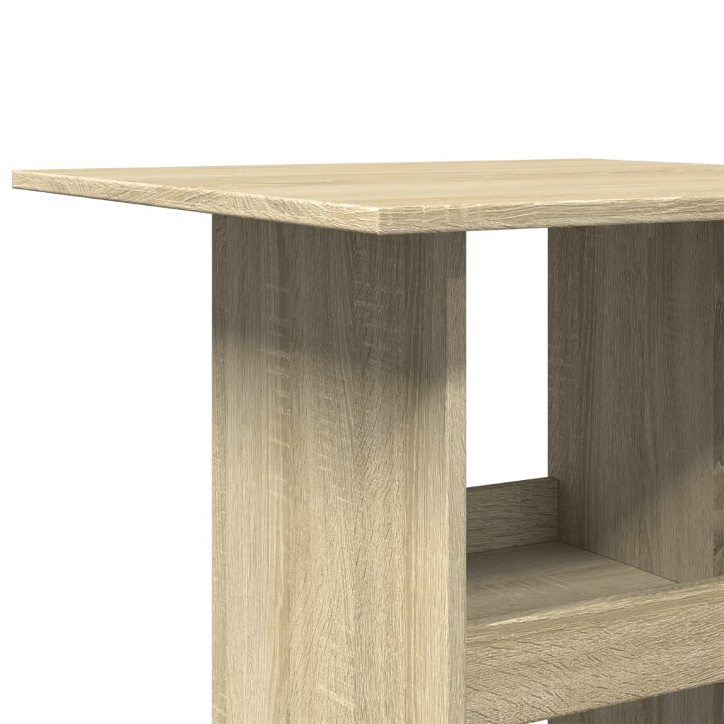 barbord med opbevaring 60x60x102 cm konstrueret træ sonoma-eg - Image 7