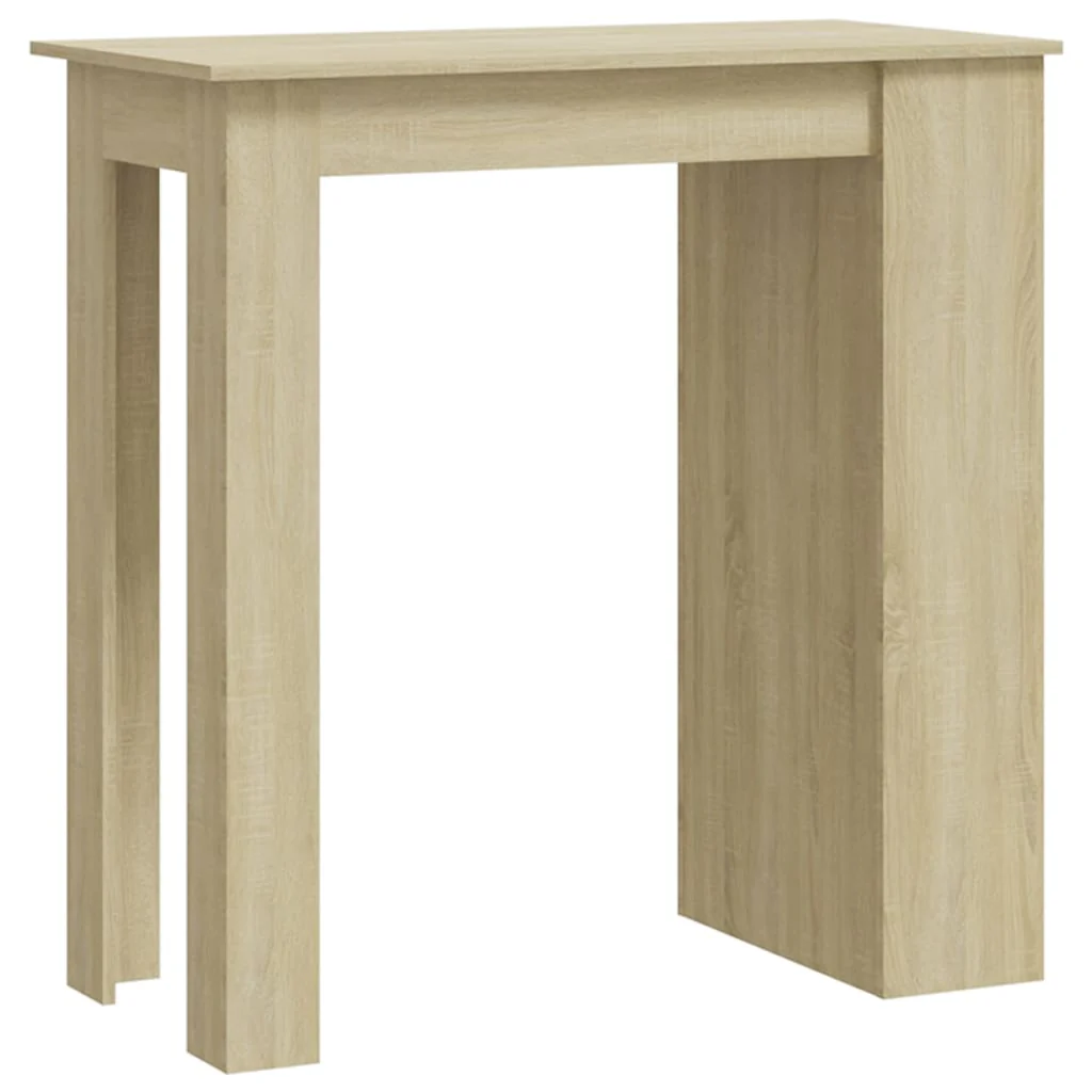 barbord med opbevaringsstativ 102x50x103,5 cm konstrueret træ - Image 2