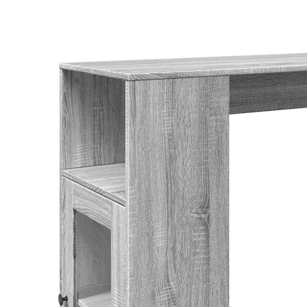 barbord med stativer 101x40x103,5 cm konstrueret træ - Image 8