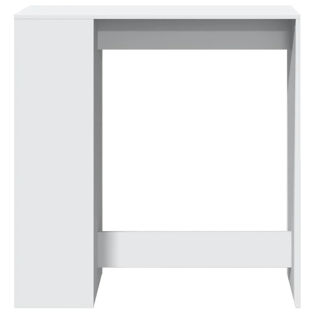 barbord med stativer 101x40x103,5 cm konstrueret træ hvid - Image 4
