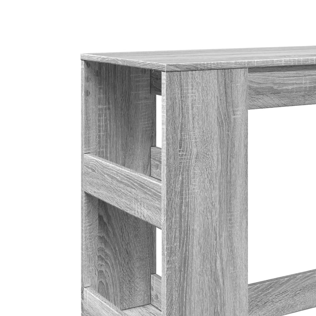 barbord med stativer 90x40x103,5 cm konstrueret træ - Image 7