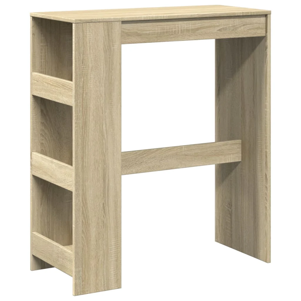 barbord med stativer 90x40x103,5 cm konstrueret træ sonoma-eg - Image 2