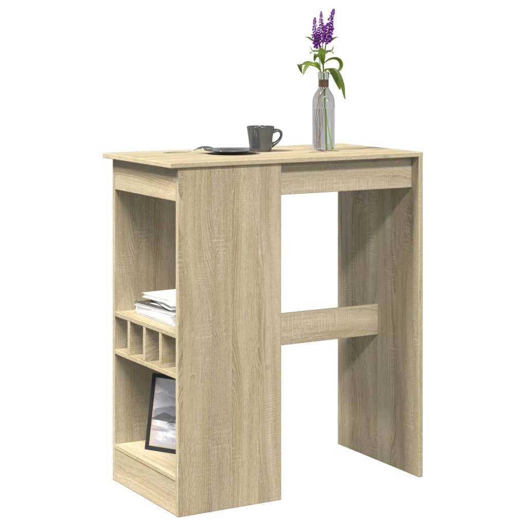 barbord med stativer 90x47,5x103,5 cm konstrueret træ sonoma-eg