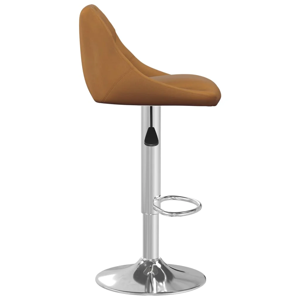 barstol fløjl brun - Image 4