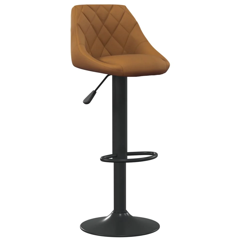 barstol fløjl brun - Image 2