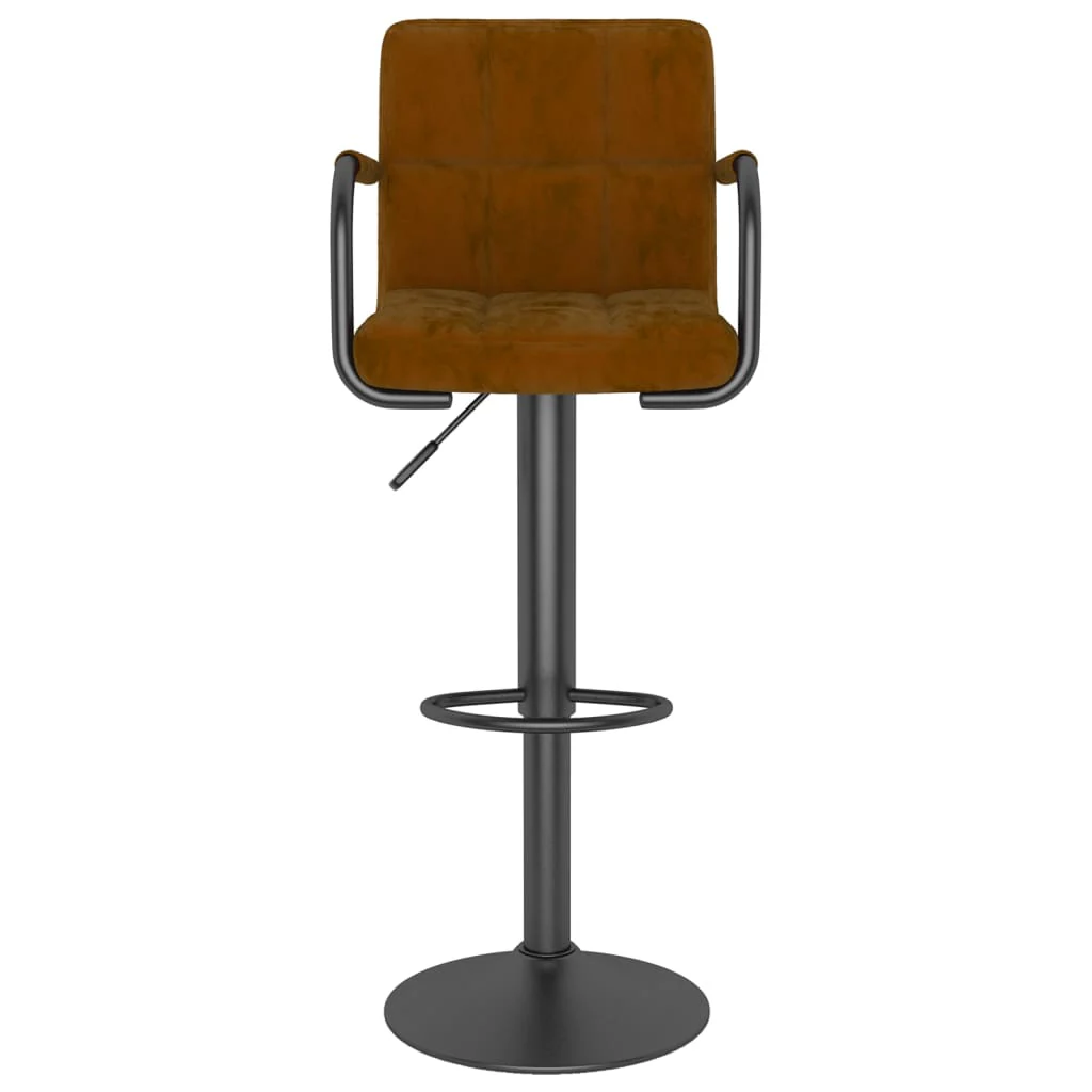 barstol fløjl brun - Image 3