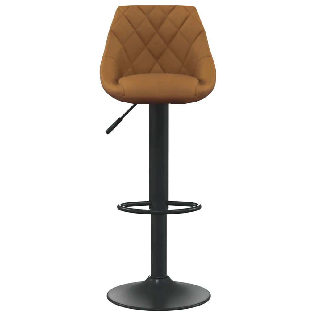 barstol fløjl brun - Image 3